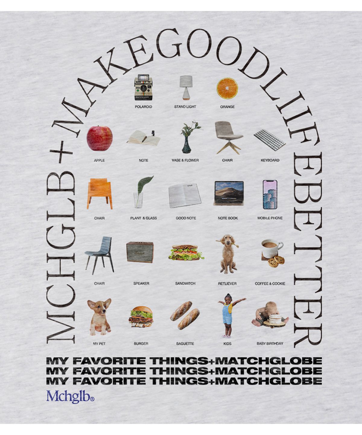 매치글로브(MATCHGLOBE) 데일리 페이버릿 오버핏 티 (라이트 그레이)