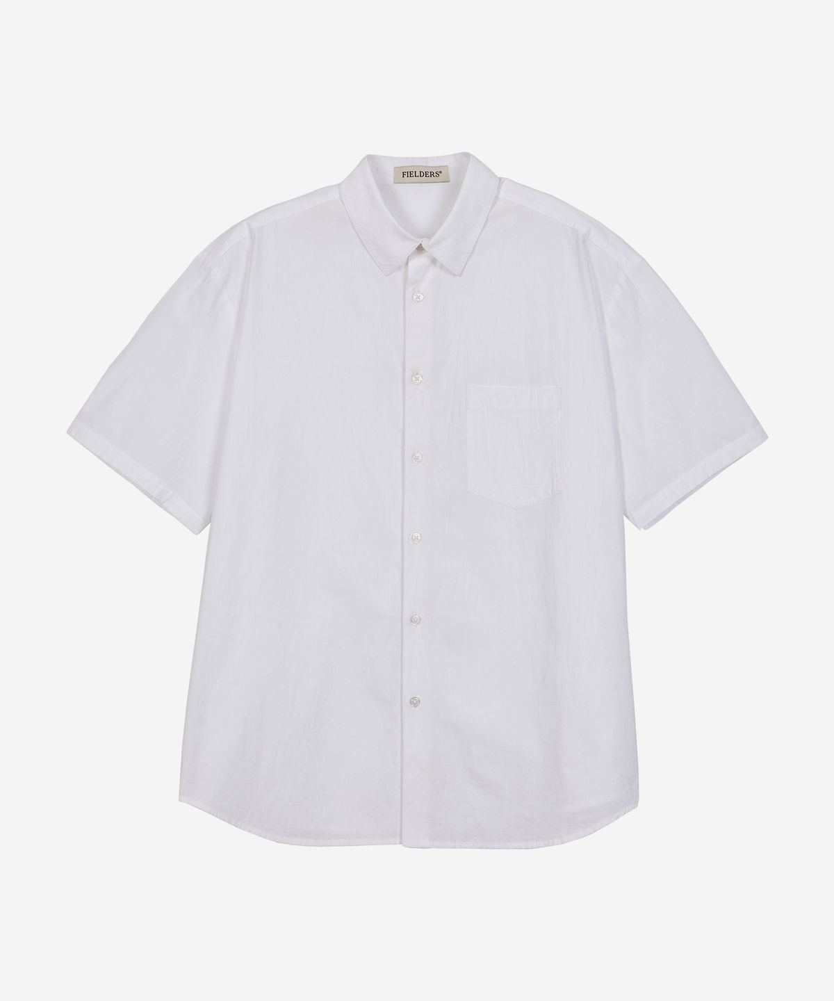 필더스(FIELDERS) BASIC STANDARD FIT POCKET SHORT-SLEEVED SHIRT WHITE
