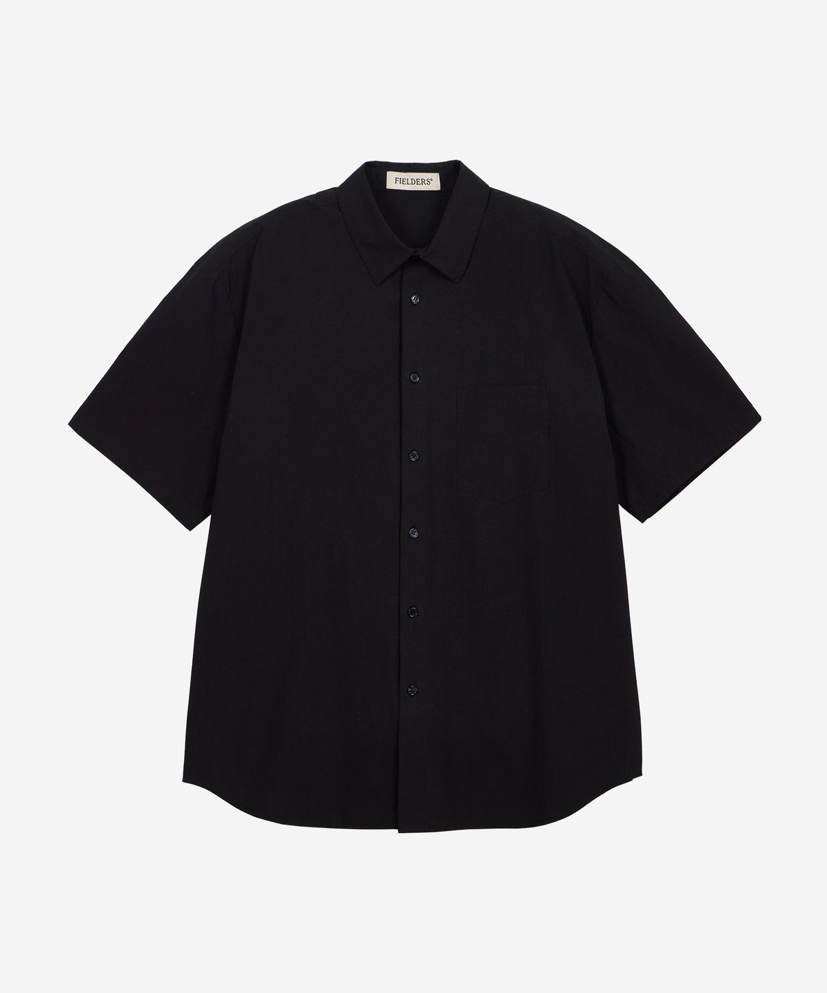 필더스(FIELDERS) BASIC STANDARD FIT POCKET SHORT-SLEEVED SHIRT BLACK