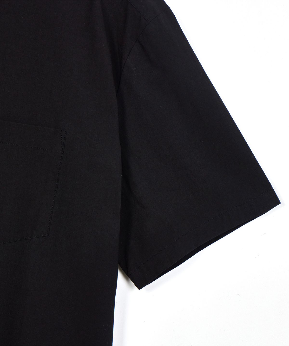 필더스(FIELDERS) BASIC STANDARD FIT POCKET SHORT-SLEEVED SHIRT BLACK