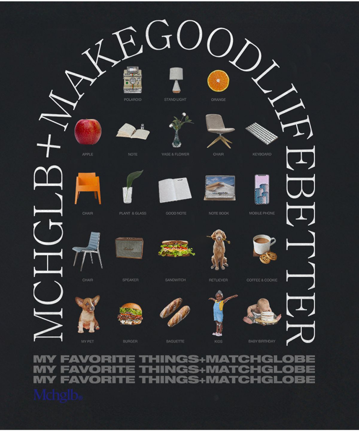 매치글로브(MATCHGLOBE) 데일리 페이버릿 오버핏 티 (블랙)