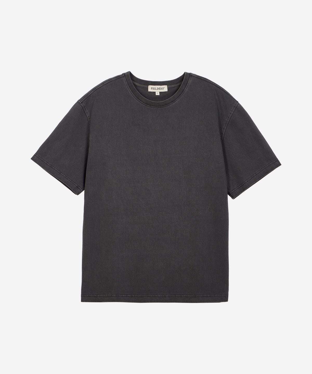 필더스(FIELDERS) BASIC BACK INCISION SHORT-SLEEVED T-SHIRT BLACK