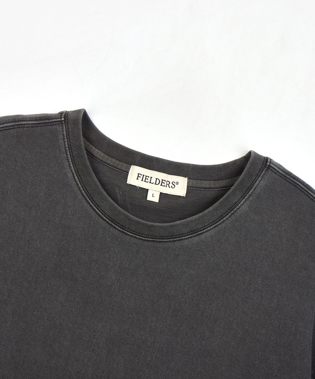 필더스(FIELDERS) BASIC BACK INCISION SHORT-SLEEVED T-SHIRT BLACK