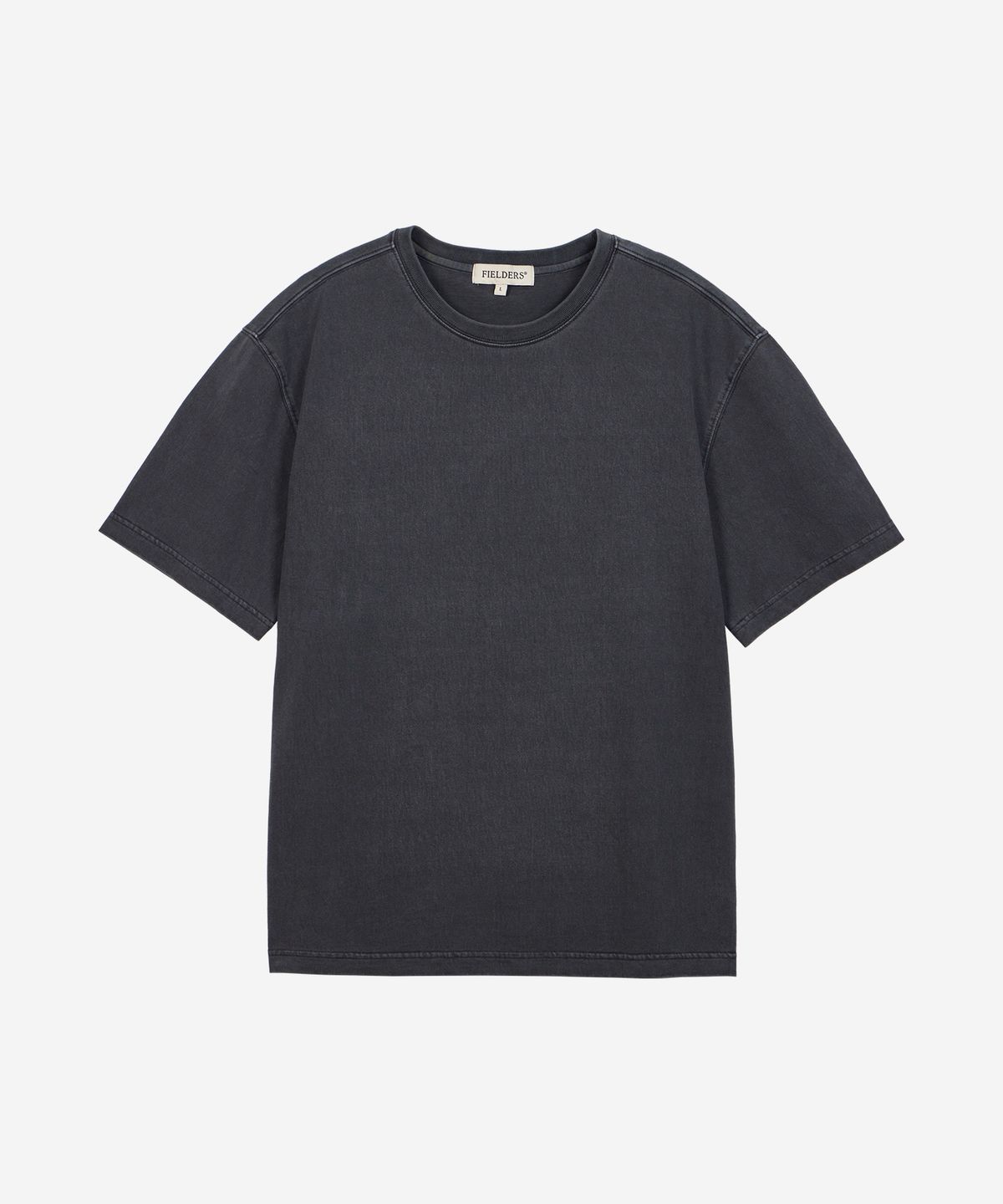 필더스(FIELDERS) BASIC BACK INCISION SHORT-SLEEVED T-SHIRT CHARCOAL