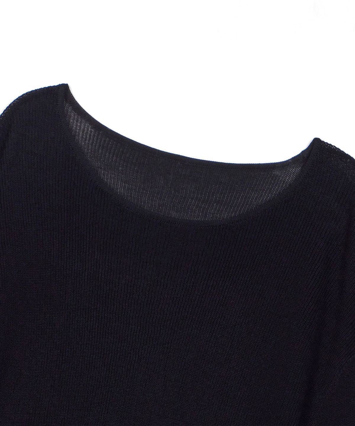 필더스(FIELDERS) SEE-THROUGH LOOSE FIT KNIT BLACK
