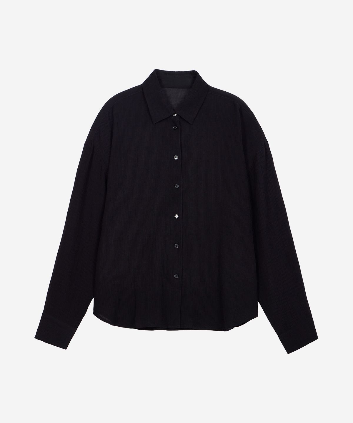 필더스(FIELDERS) SEERSUCKER SHIRTS BLACK