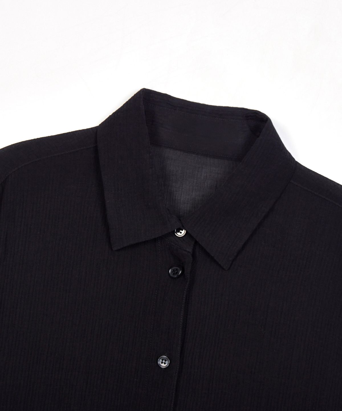 필더스(FIELDERS) SEERSUCKER SHIRTS BLACK