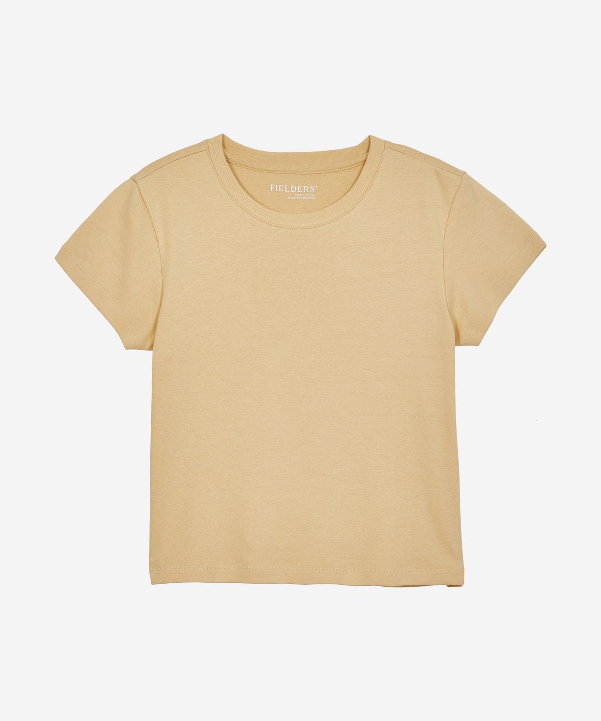 필더스(FIELDERS) BASIC CROPPED T-SHIRT MUSTARD