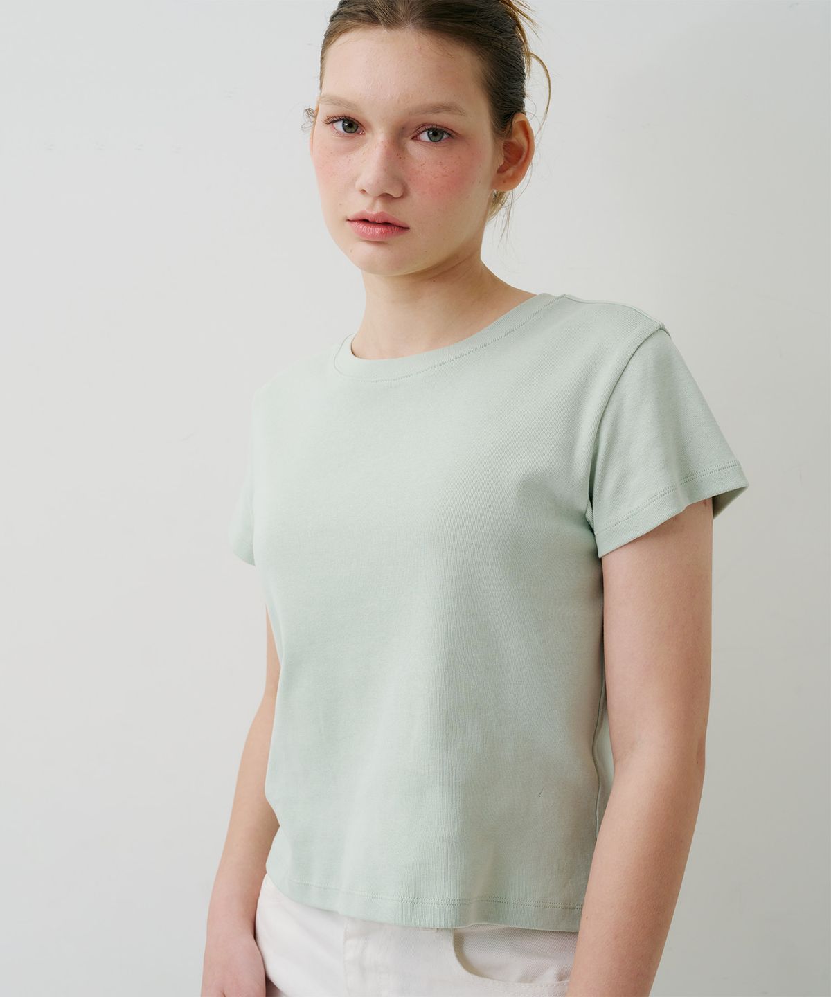 필더스(FIELDERS) BASIC CROPPED T-SHIRT MINT