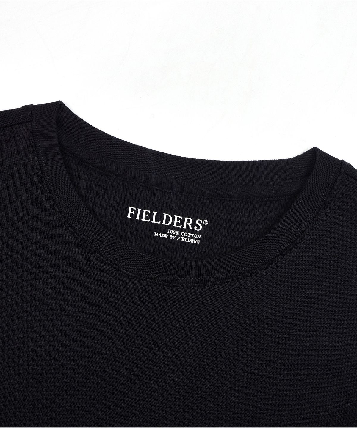 필더스(FIELDERS) BASIC CROPPED T-SHIRT BLACK