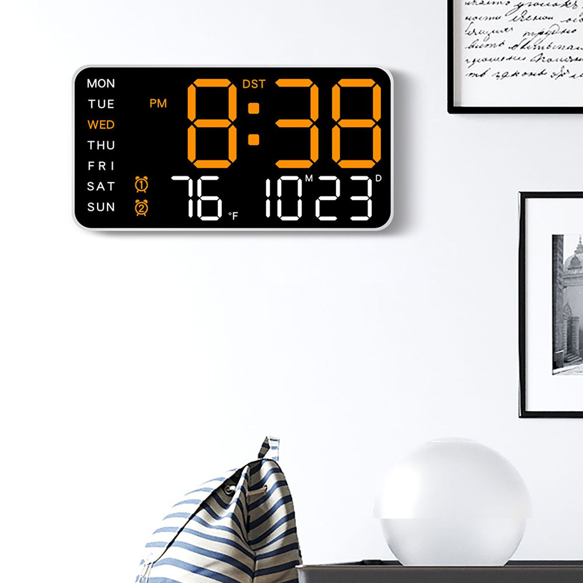 유즈비(USBEE) 블랙페이스WALL 사각 캘린더 LED 시계 GH6659