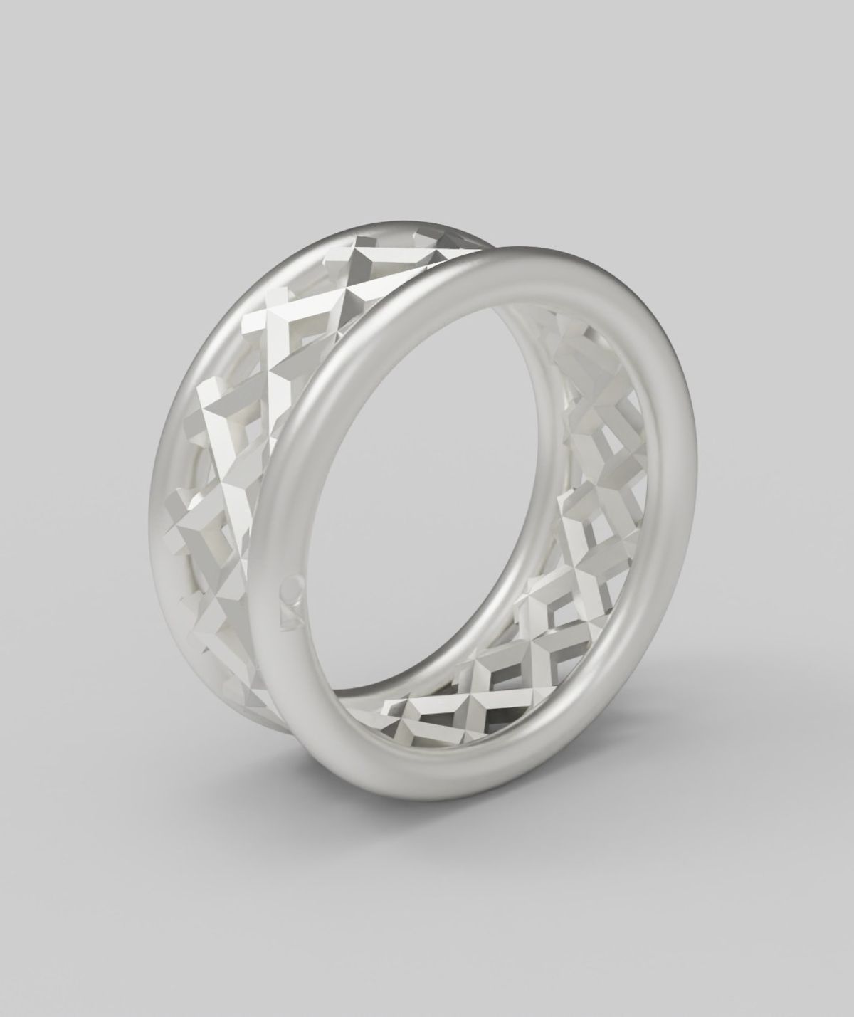 르네오브제(RENEOBJET) RAY  FRAME RING [STERLING SILVER] 패턴 프레임 링 925실버 포인트 반지