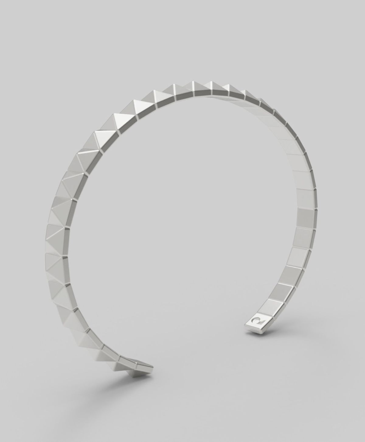 르네오브제(RENEOBJET) MOD  CUFF BRACELET [925 STERLING SILVER] 피라미드 포인트 커프 실버 925 팔찌