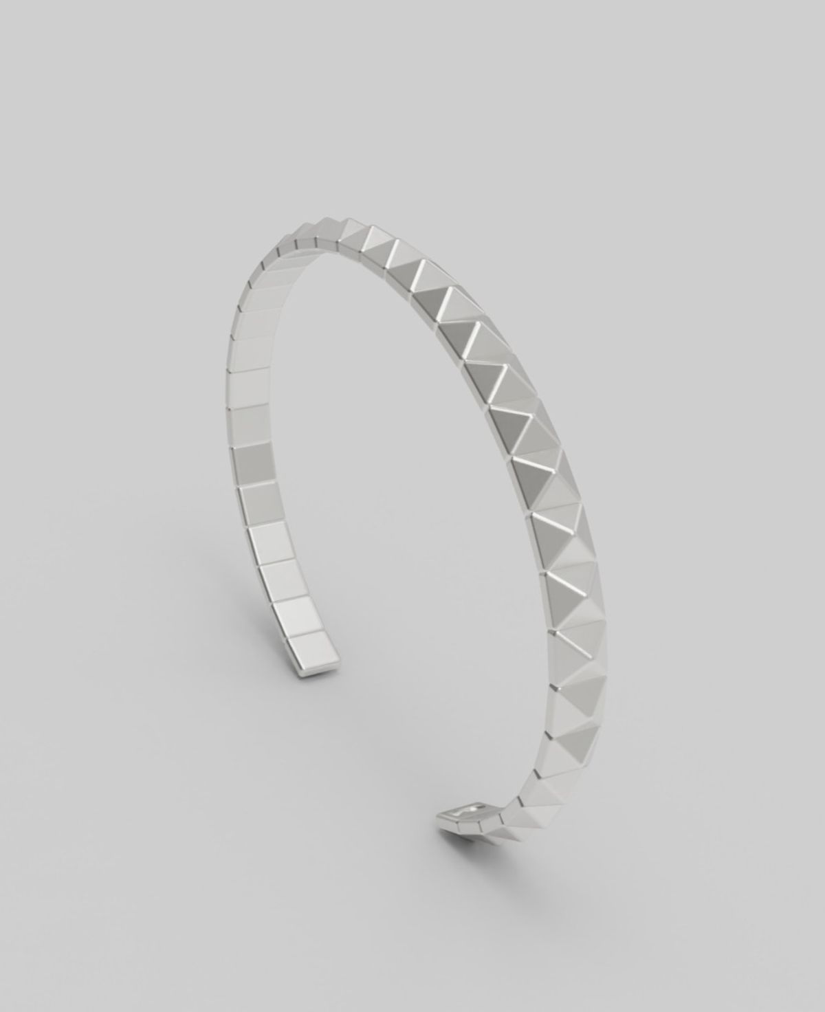 르네오브제(RENEOBJET) MOD  CUFF BRACELET [925 STERLING SILVER] 피라미드 포인트 커프 실버 925 팔찌