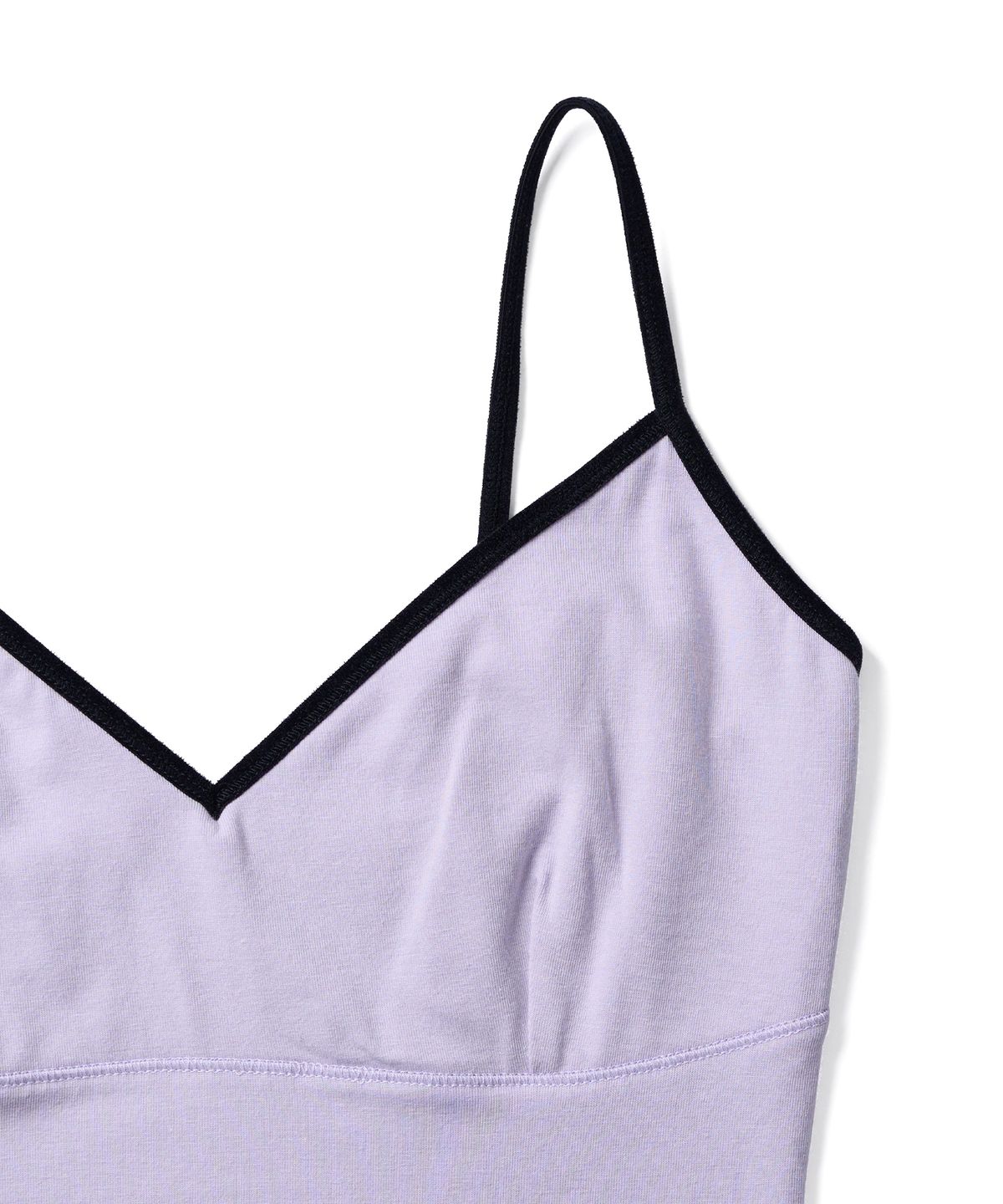 포에브(POEV) Velvet Strap Sleeveless Top - Lavender