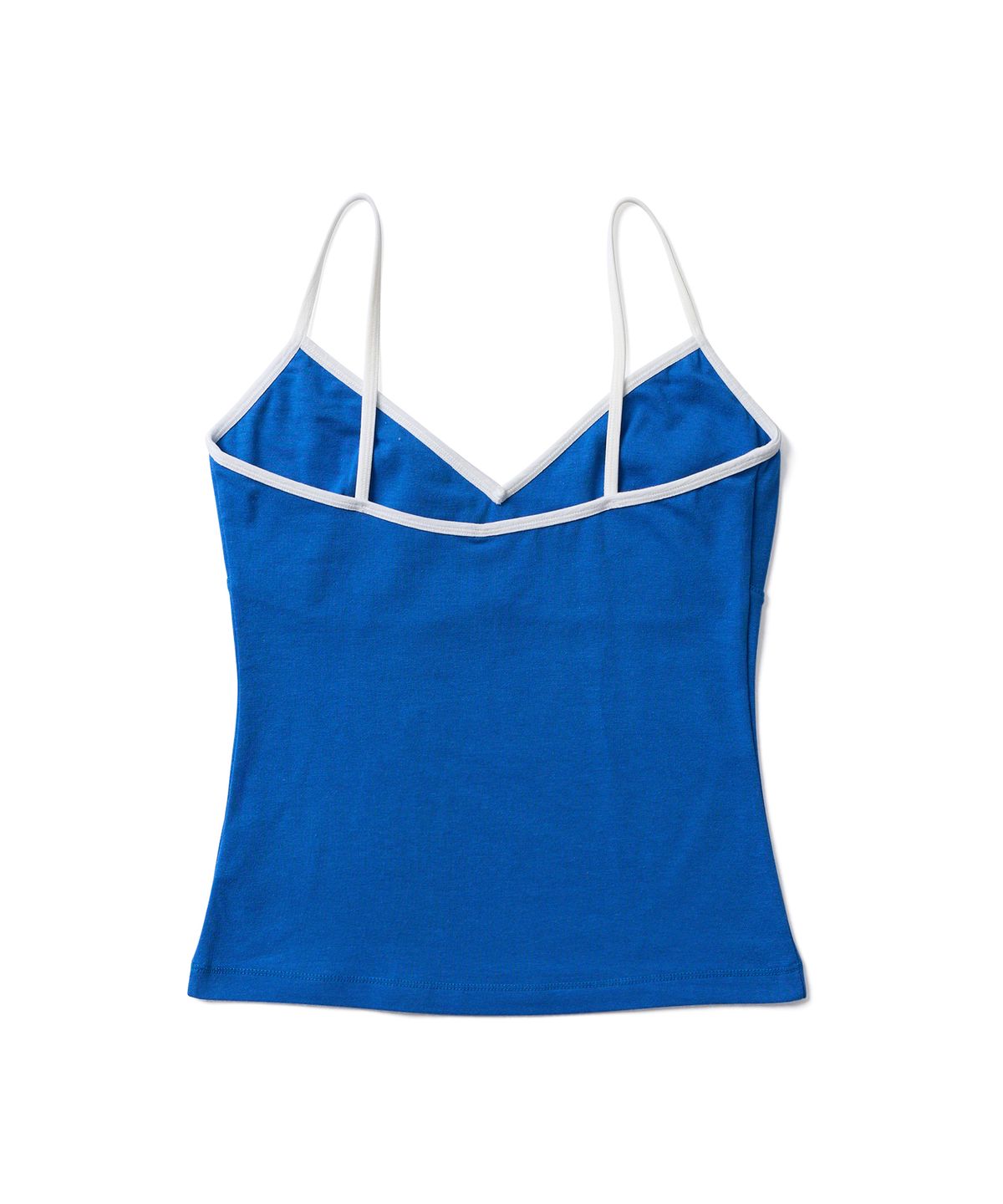 포에브(POEV) Velvet Strap Sleeveless Top - Blue