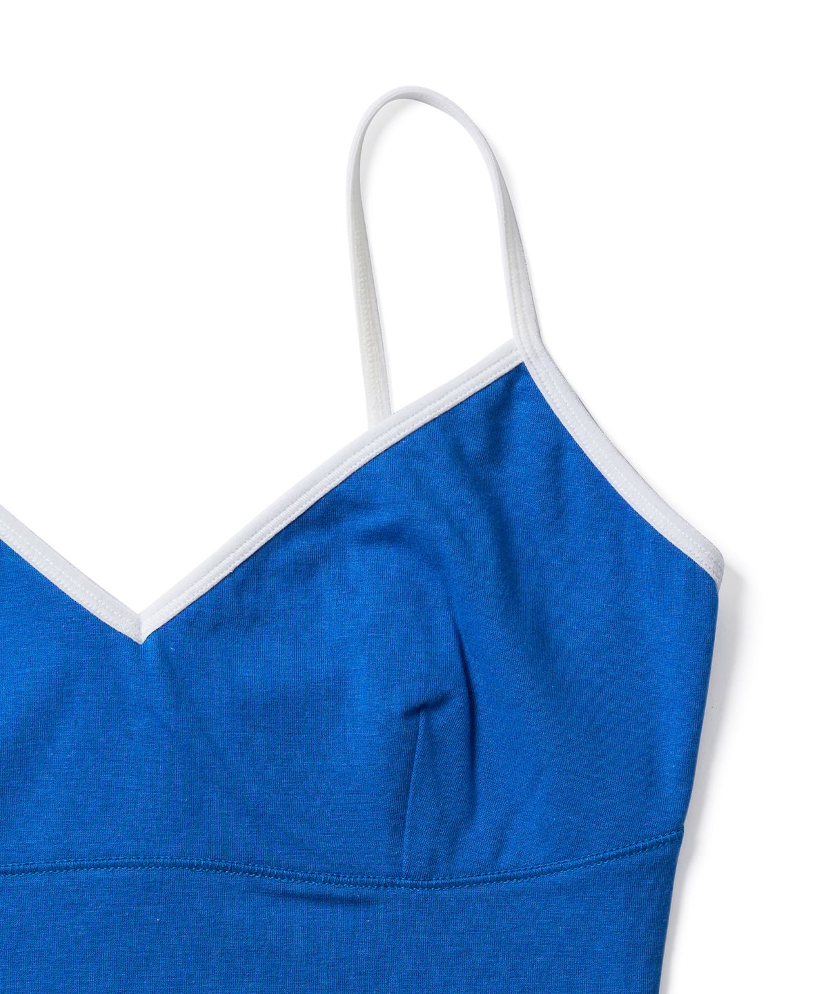 포에브(POEV) Velvet Strap Sleeveless Top - Blue