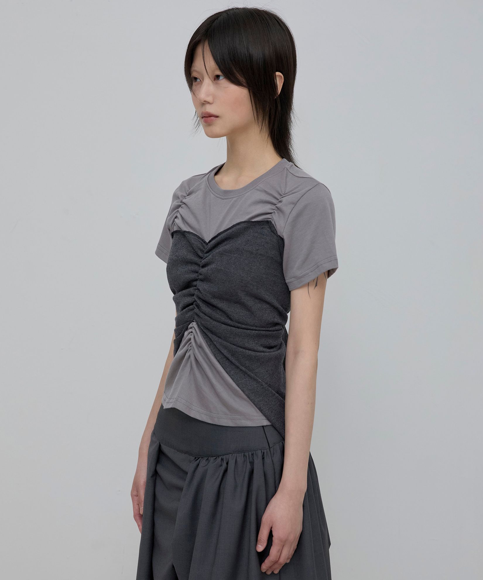 Tシャツ・カットソー FLARE UP Bustier Layered Long Sleeve 5BMM021 MUSINSA | FLAREUP Bustier Layered Long Sleeve (FL-152_White)