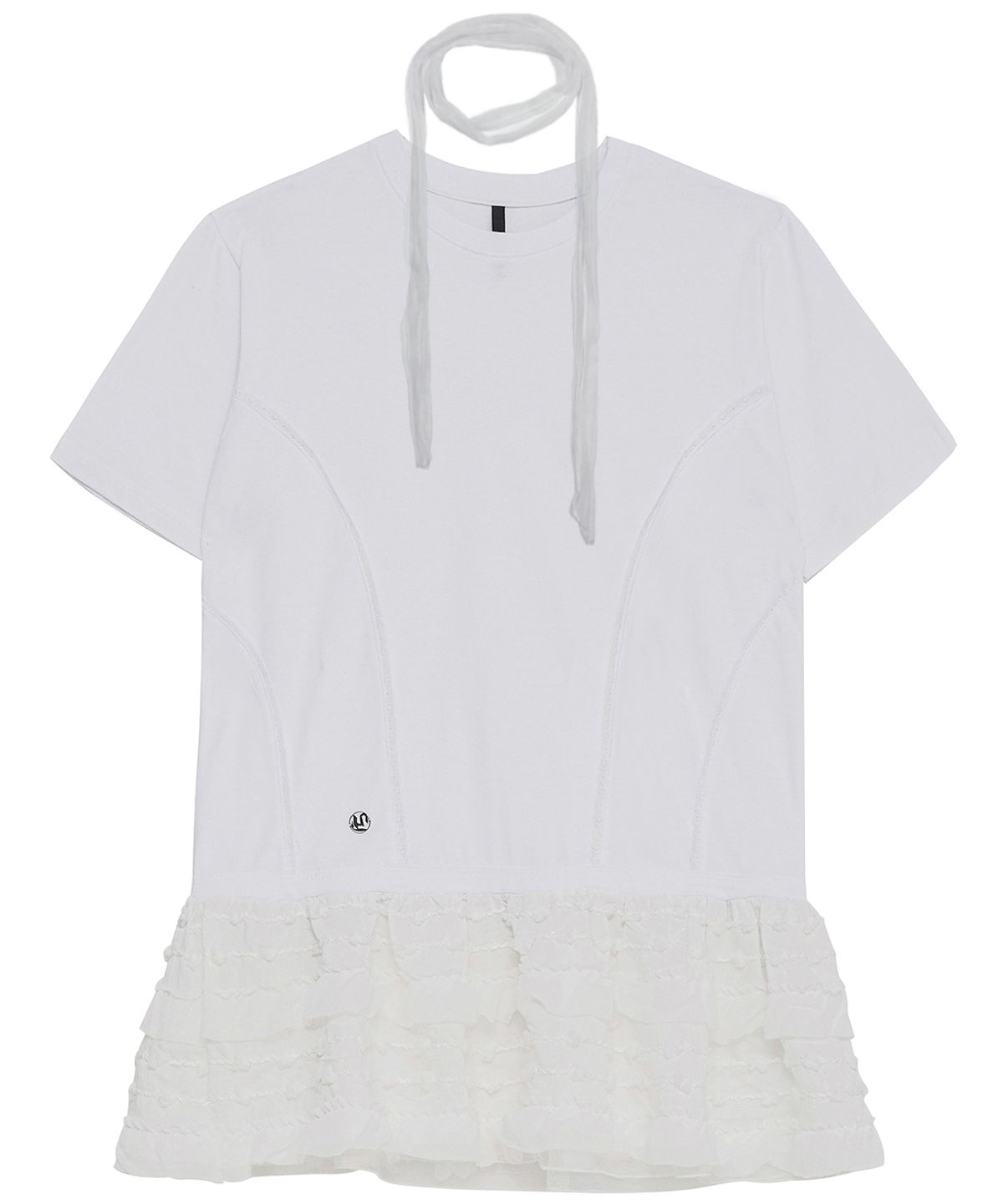 플레어업(FLAREUP) Layered Frill T-Shirt (FL-167_White)