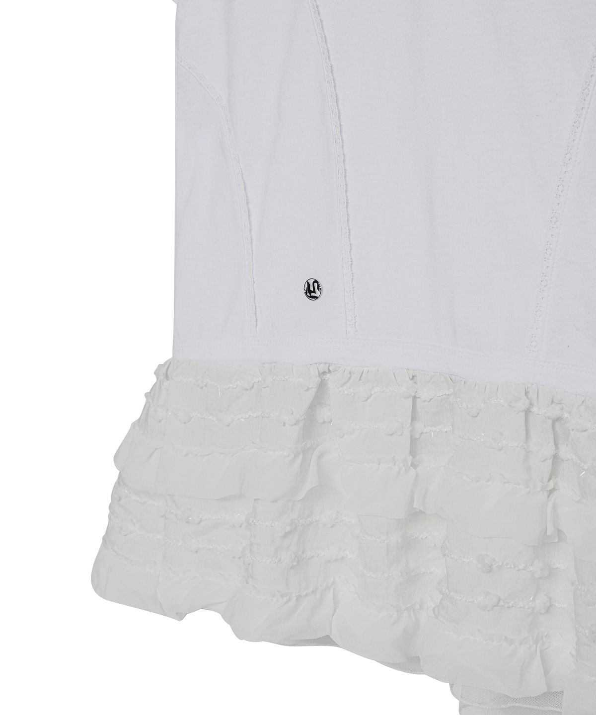 플레어업(FLAREUP) Layered Frill T-Shirt (FL-167_White)