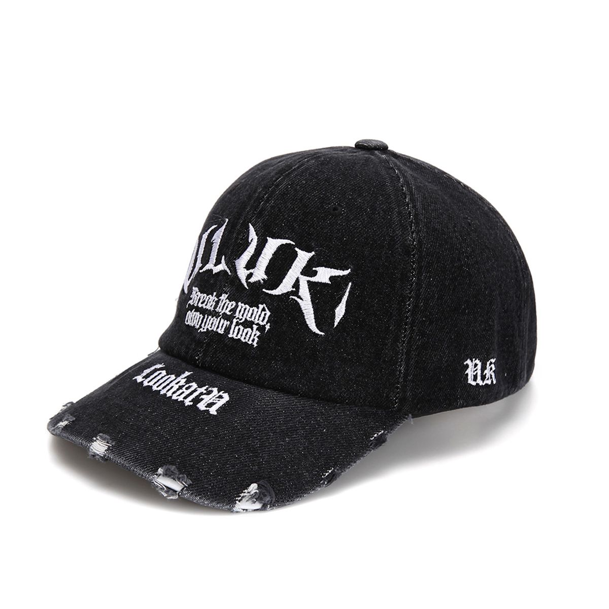 유룩(ULUK) 유룩 노아 워싱 데님 볼캡_deep black