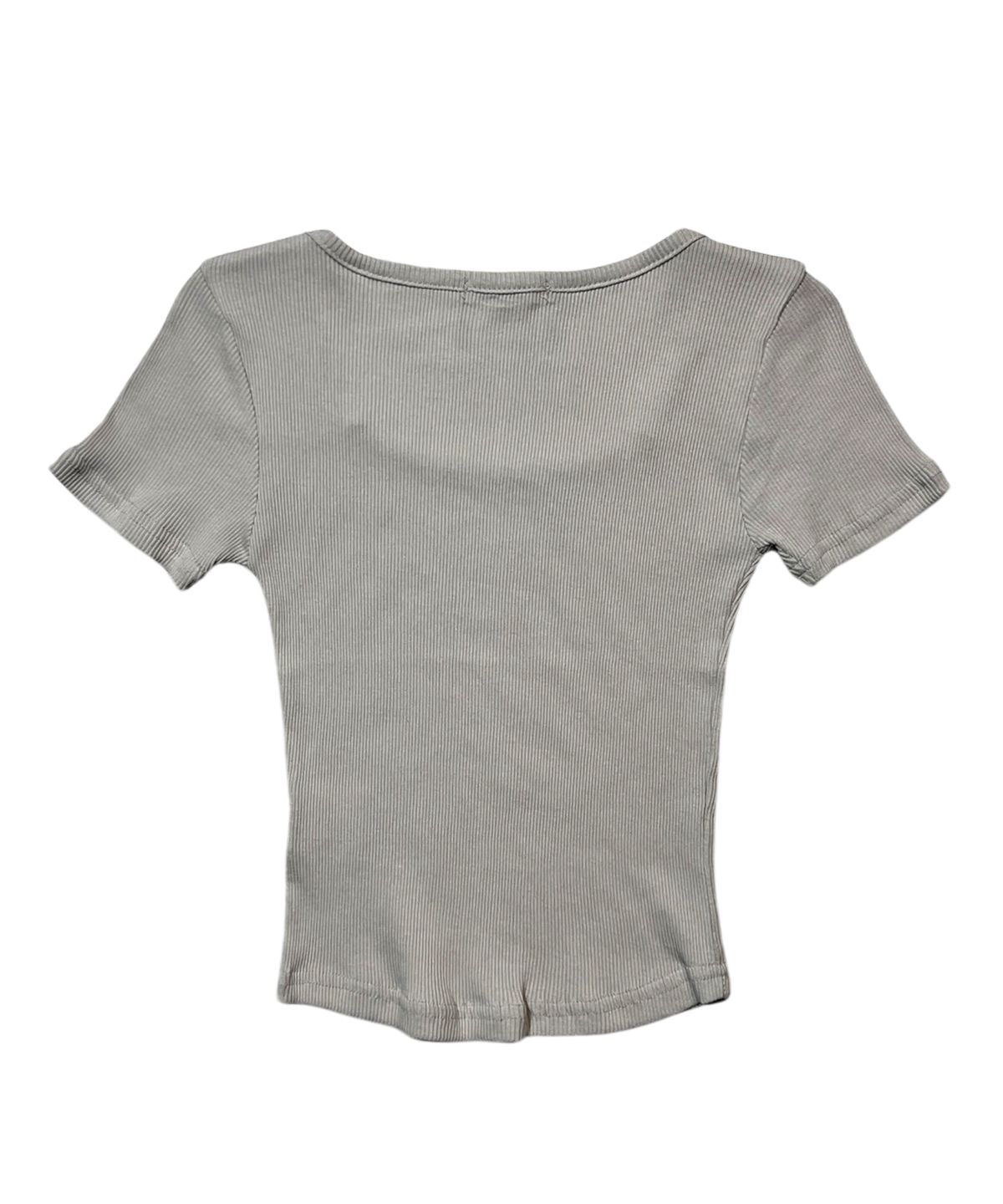 본슬리피(BORN SLIPPY) Cross Square Neck T-shirt (Beige)