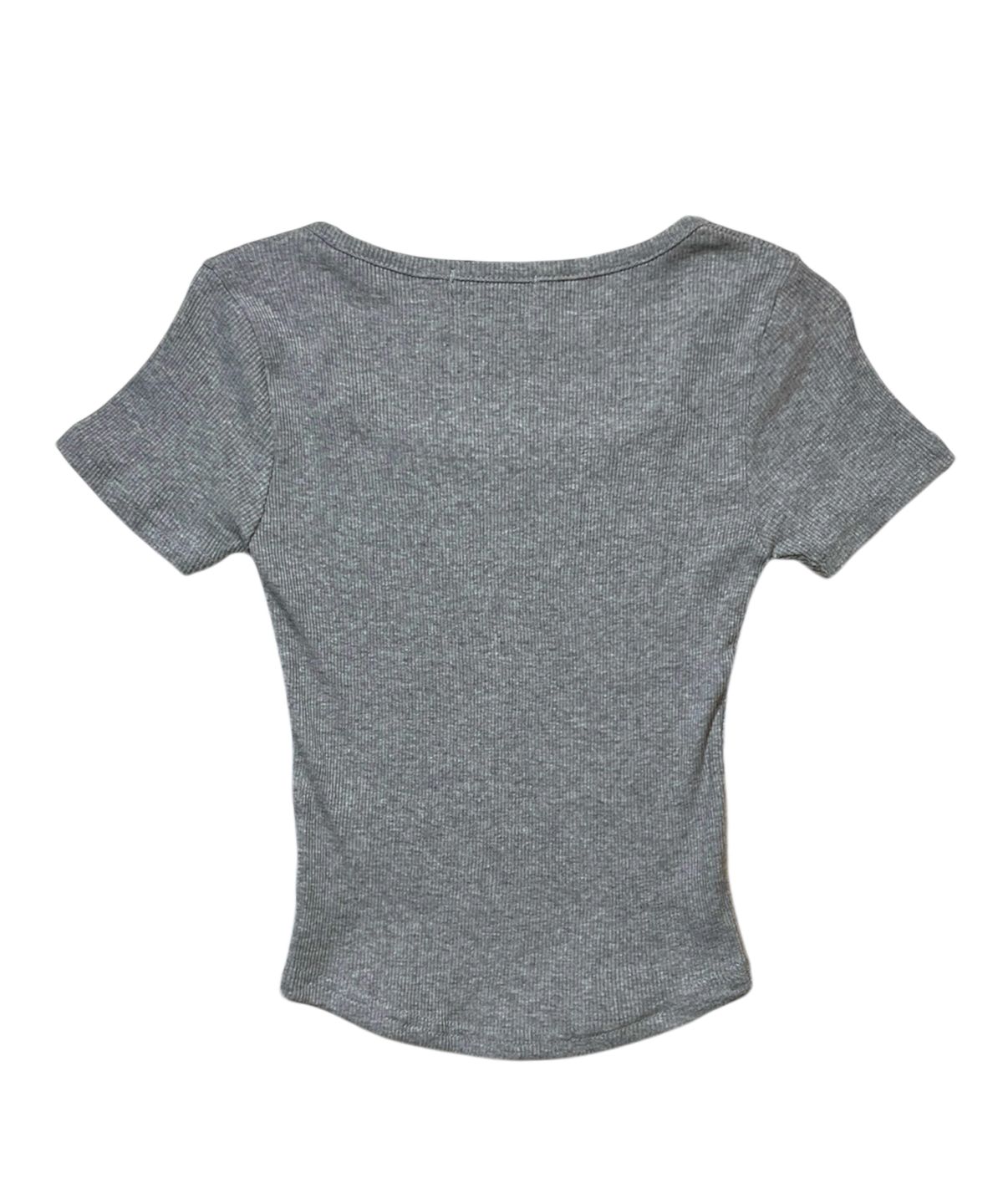 본슬리피(BORN SLIPPY) Cross Square Neck T-shirt (Gray)