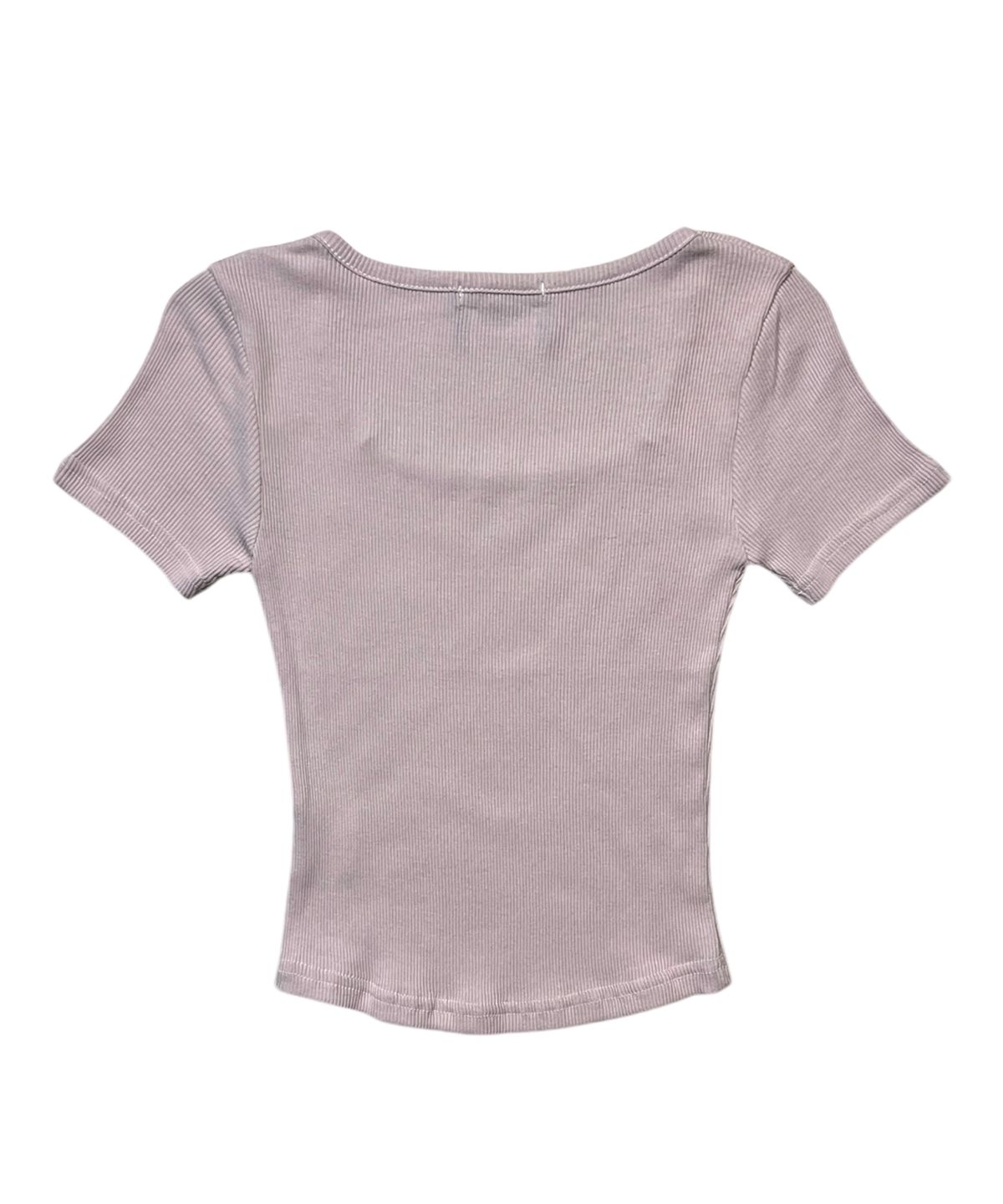 본슬리피(BORN SLIPPY) Cross Square Neck T-shirt (Pink)