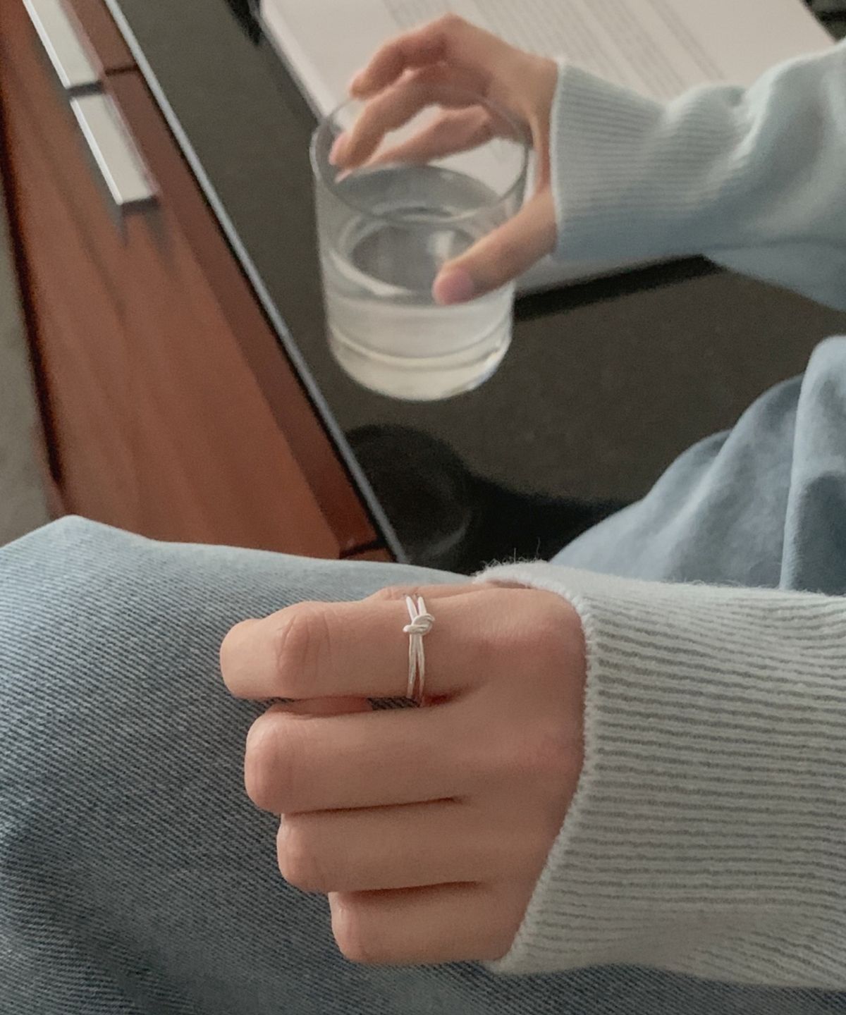 바라두(BARADU) [BARADU 925] Double twisted open ring