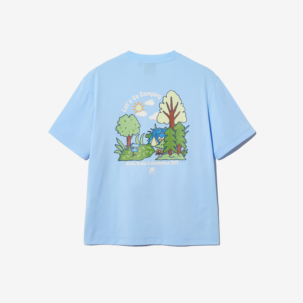 휠라 키즈(FILA KIDS) Travel club 캠핑 반팔티셔츠