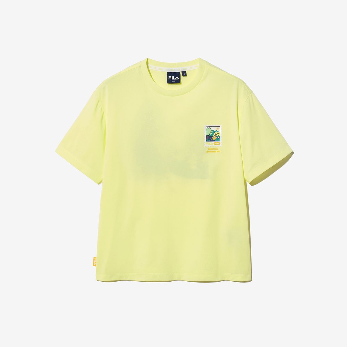 휠라 키즈(FILA KIDS) Travel club 캠핑 반팔티셔츠