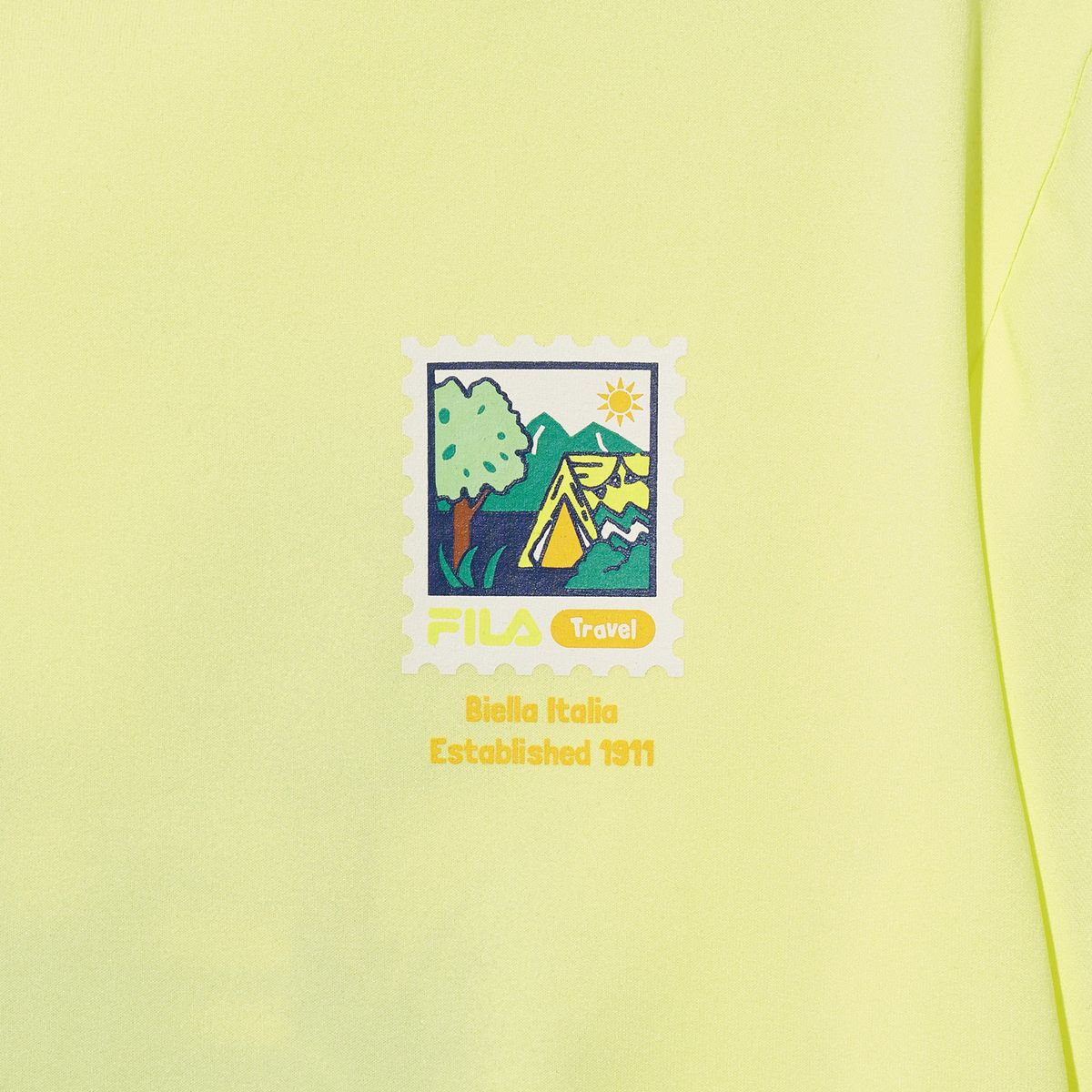휠라 키즈(FILA KIDS) Travel club 캠핑 반팔티셔츠