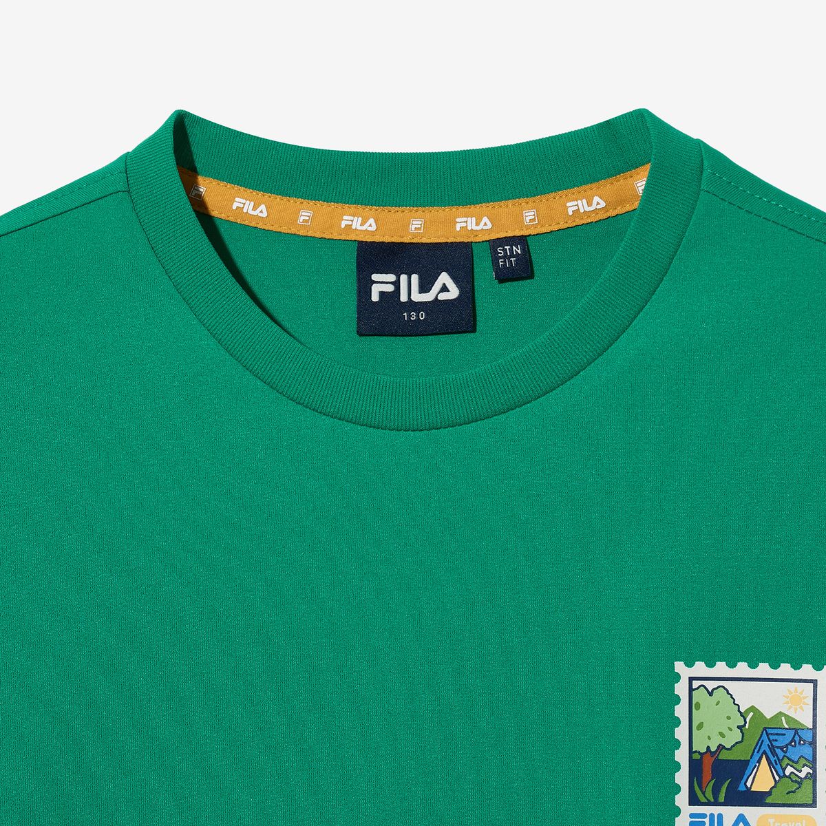 휠라 키즈(FILA KIDS) Travel club 캠핑 반팔티셔츠