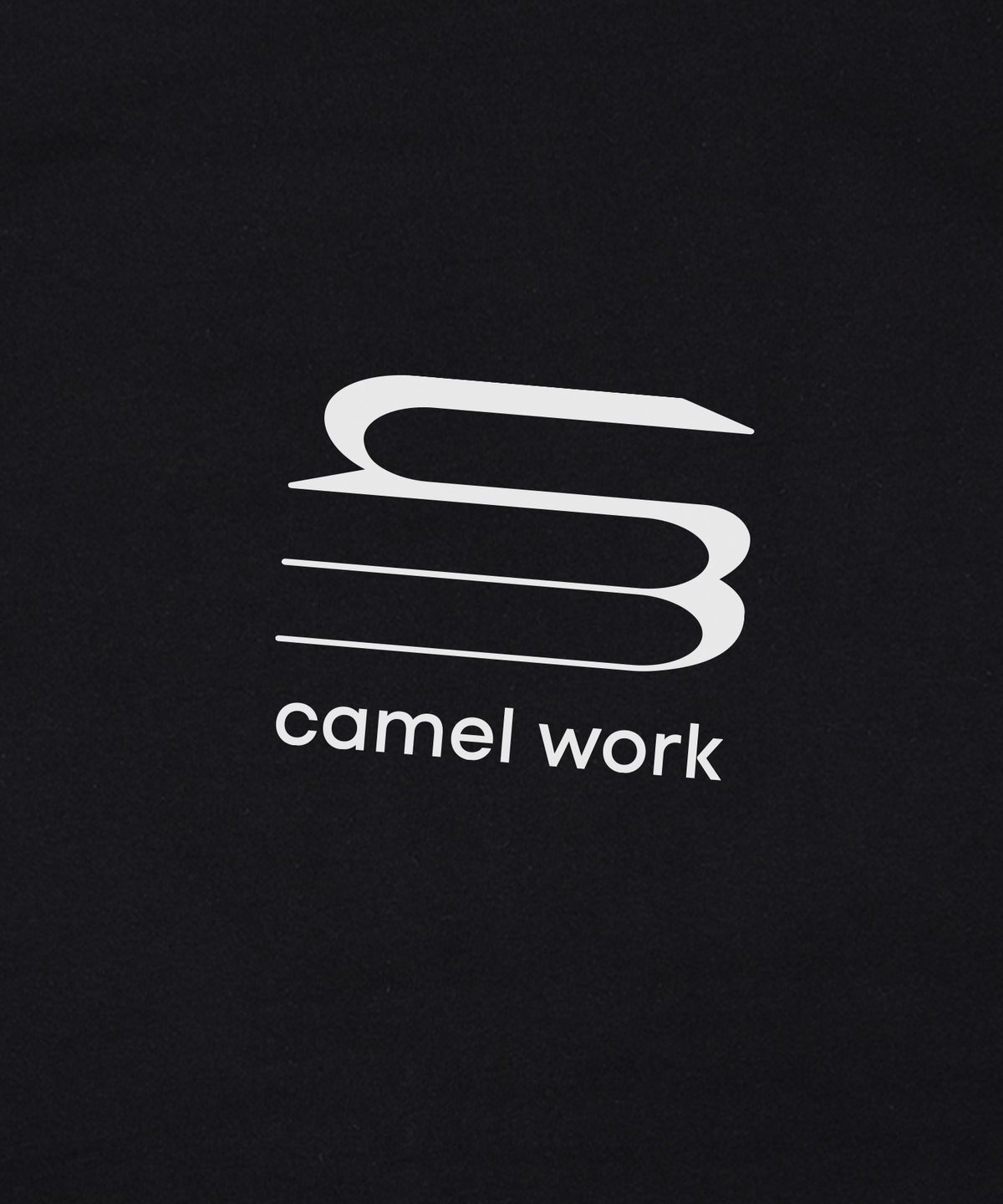 카멜워크(CAMEL WORK) CM 미들 로고 반팔티셔츠(블랙)
