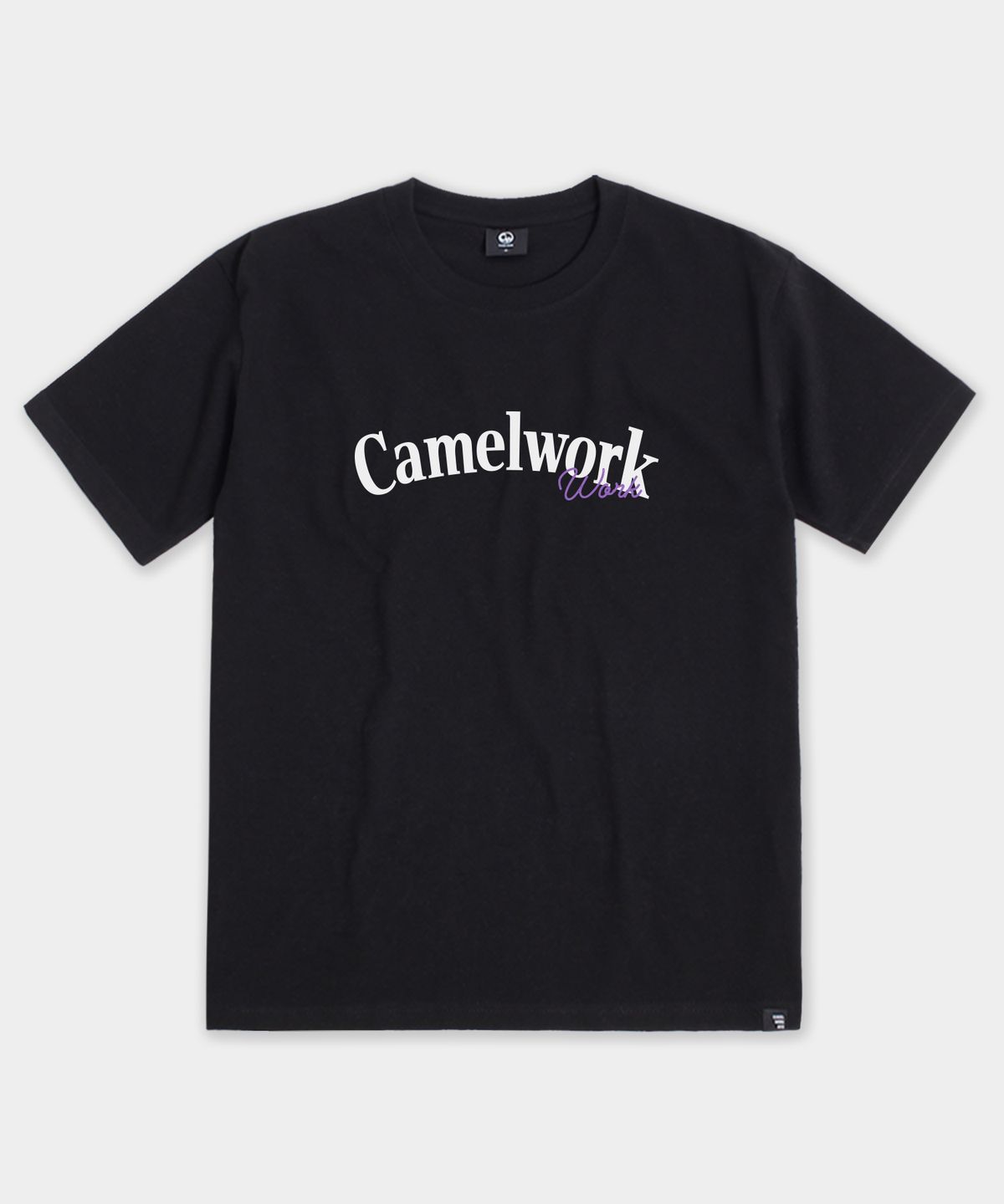 카멜워크(CAMEL WORK) 라운드 캘리 반팔티셔츠(블랙)