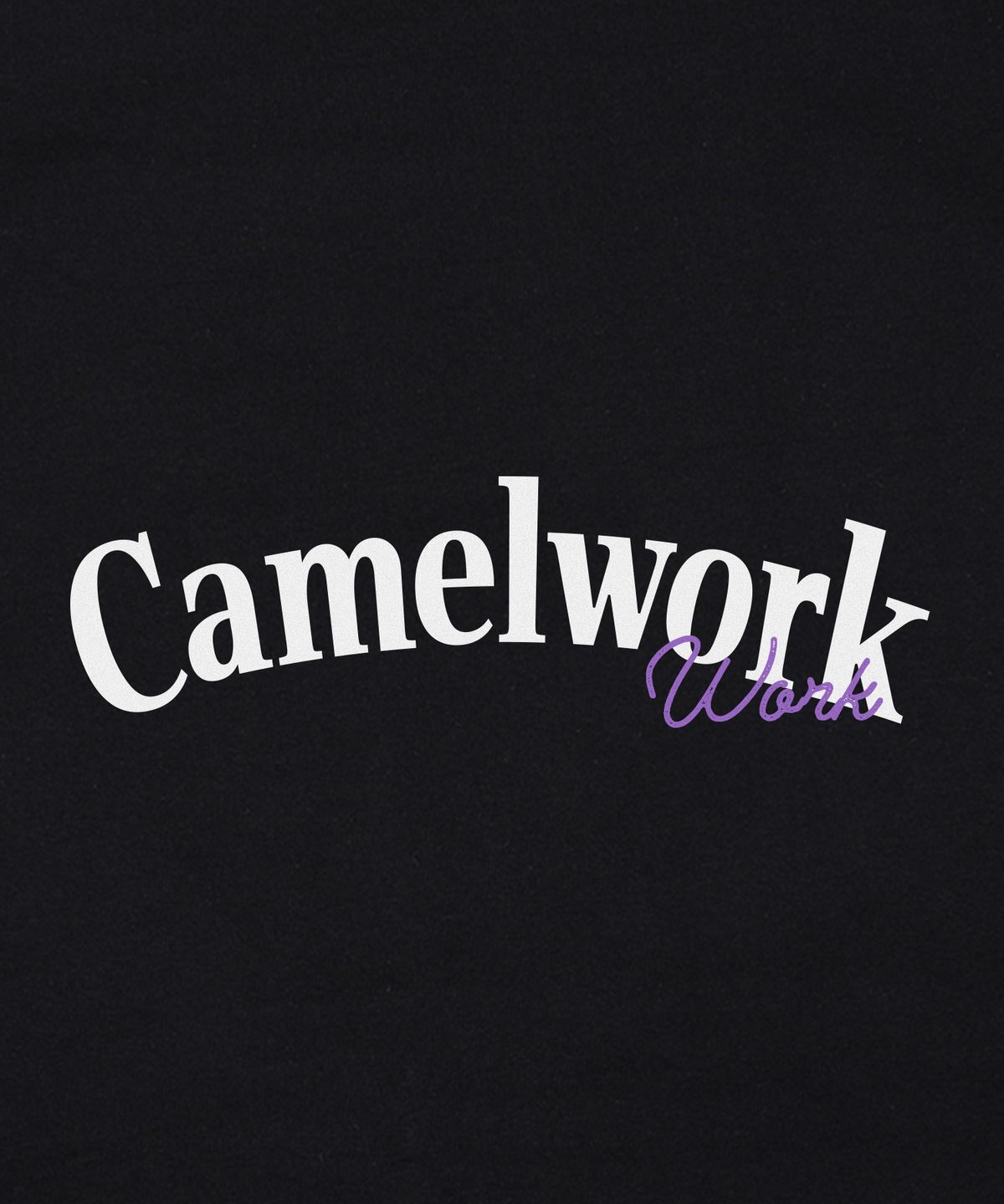 카멜워크(CAMEL WORK) 라운드 캘리 반팔티셔츠(블랙)