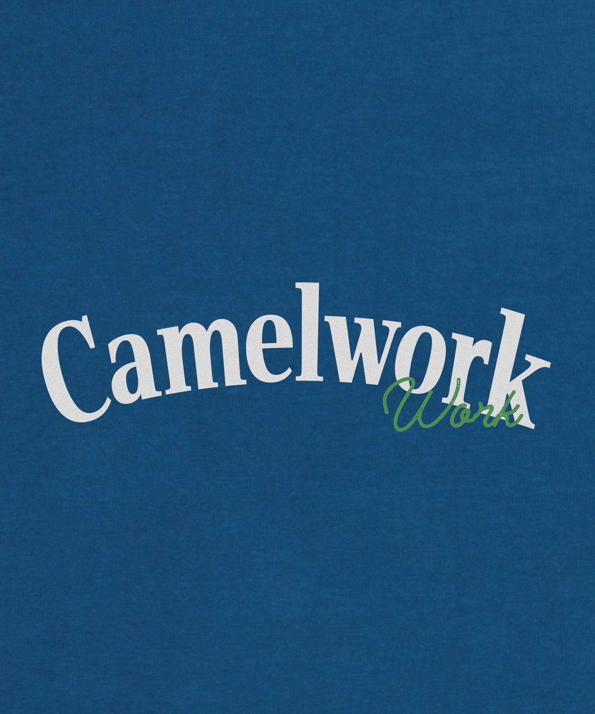 카멜워크(CAMEL WORK) 라운드 캘리 반팔티셔츠(블루그린)