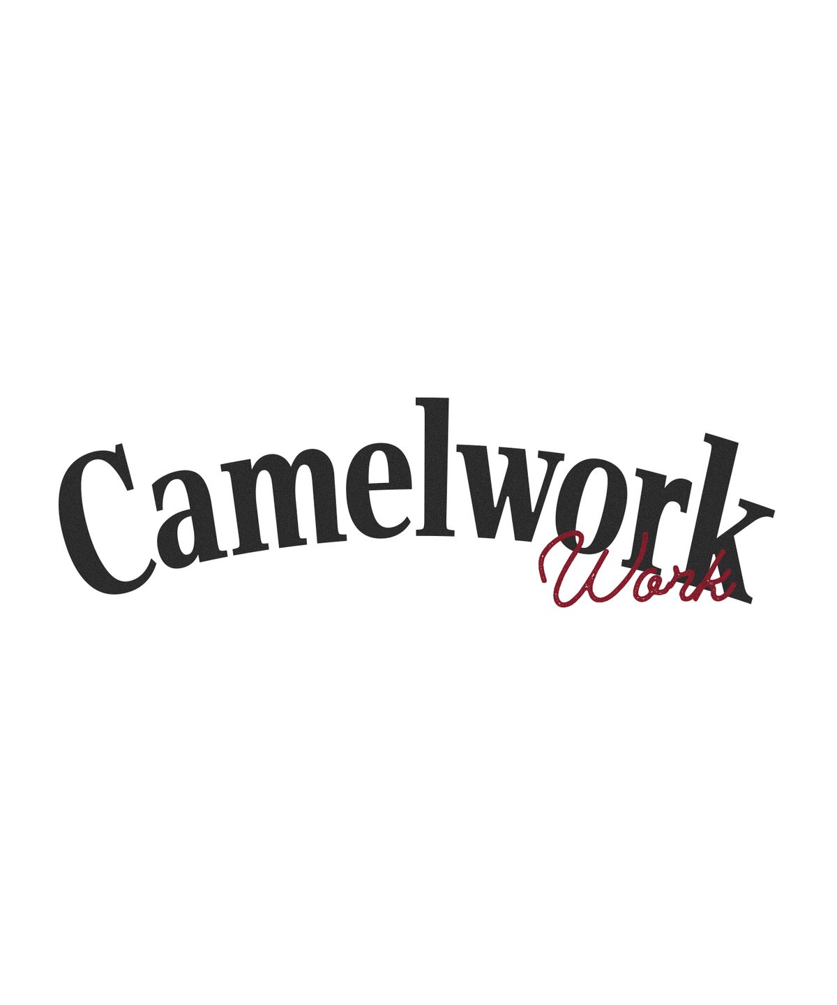 카멜워크(CAMEL WORK) 라운드 캘리 반팔티셔츠(화이트)