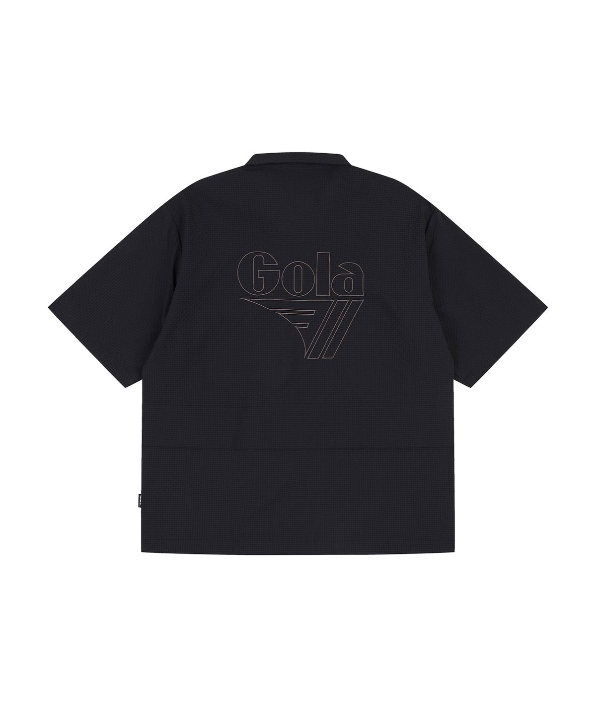 골라(GOLA) SEERSUCKER HALF SLEEVE JUMPER [BLACK]