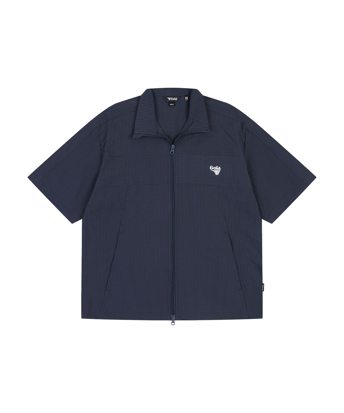골라(GOLA) SEERSUCKER HALF SLEEVE JUMPER [NAVY]