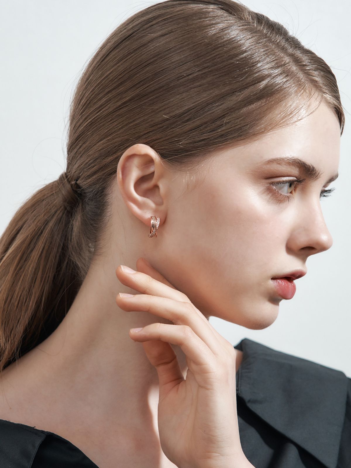 가이거주얼리(GEIGERJEWELRY) 14K GF 크로스 링 원터치 귀걸이 GIGFEE005