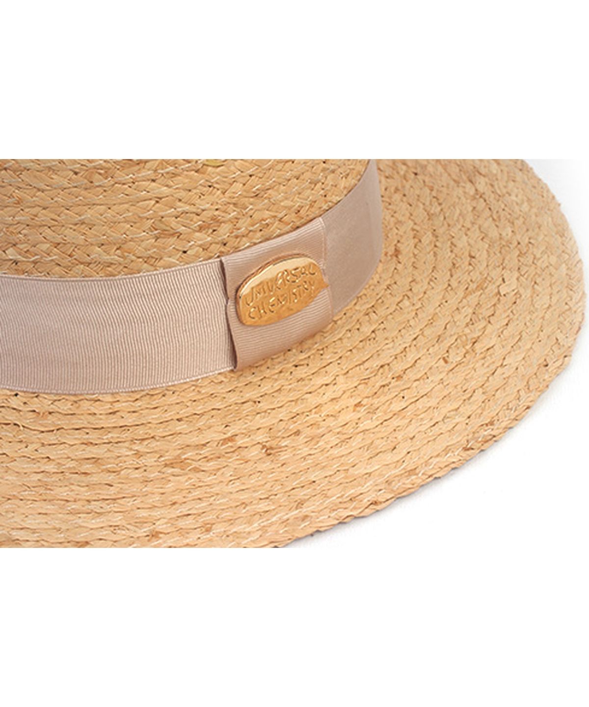 유니버셜 케미스트리(UNIVERSAL CHEMISTRY) Ivory Line Raffia Panama Hat 파나마햇