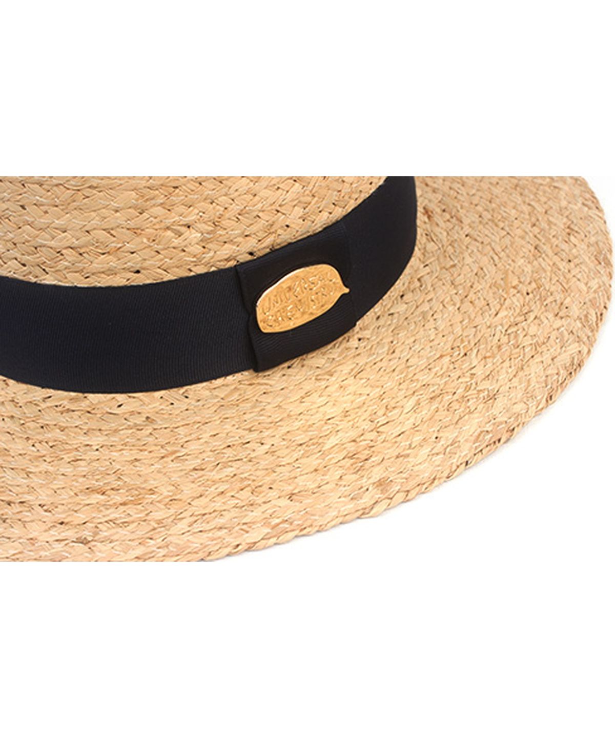 유니버셜 케미스트리(UNIVERSAL CHEMISTRY) Navy Line Raffia Panama Hat 파나마햇