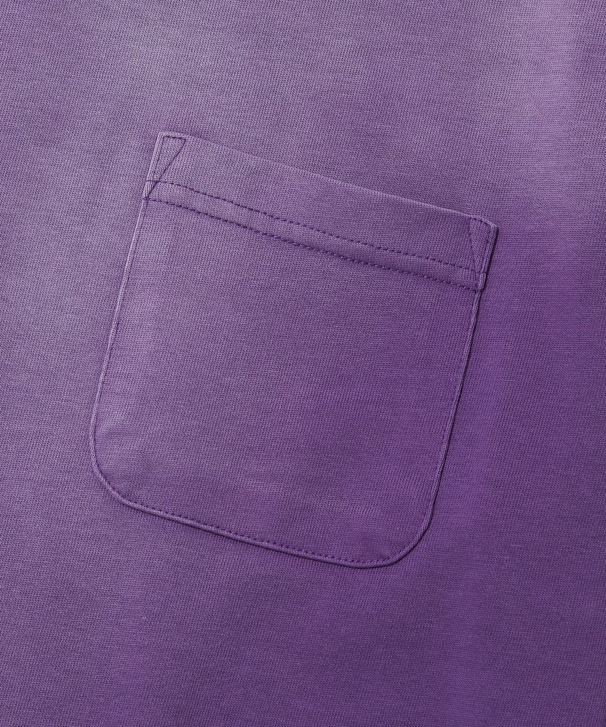 아웃스탠딩(OUTSTANDING) FADE WASHING POCKET TEE_PURPLE