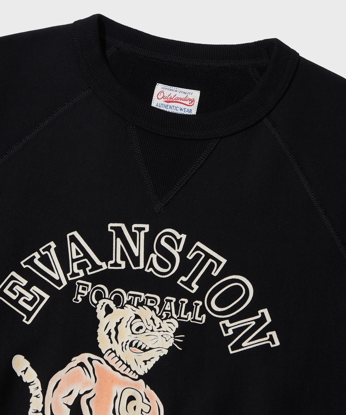 아웃스탠딩(OUTSTANDING) V.S.C HALF SLEEVE SWEAT(EVANSTON)_BLACK
