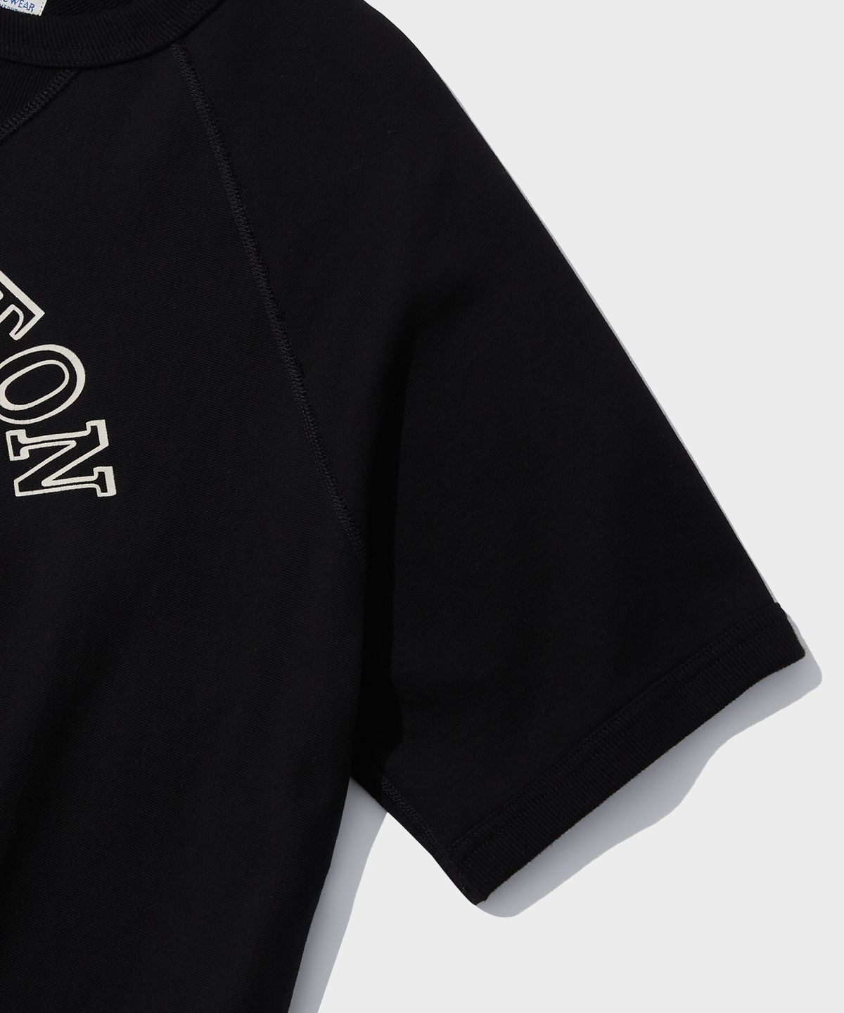 아웃스탠딩(OUTSTANDING) V.S.C HALF SLEEVE SWEAT(EVANSTON)_BLACK