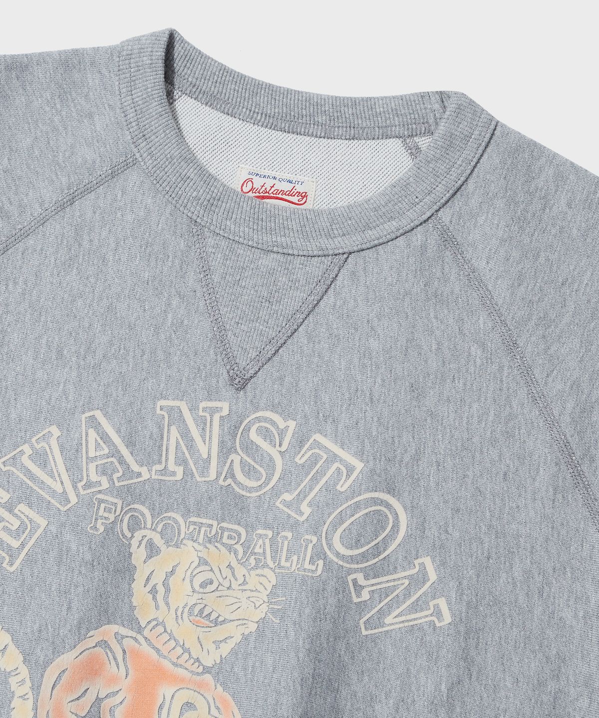 아웃스탠딩(OUTSTANDING) V.S.C HALF SLEEVE SWEAT(EVANSTON)_8%MELANGE GRAY