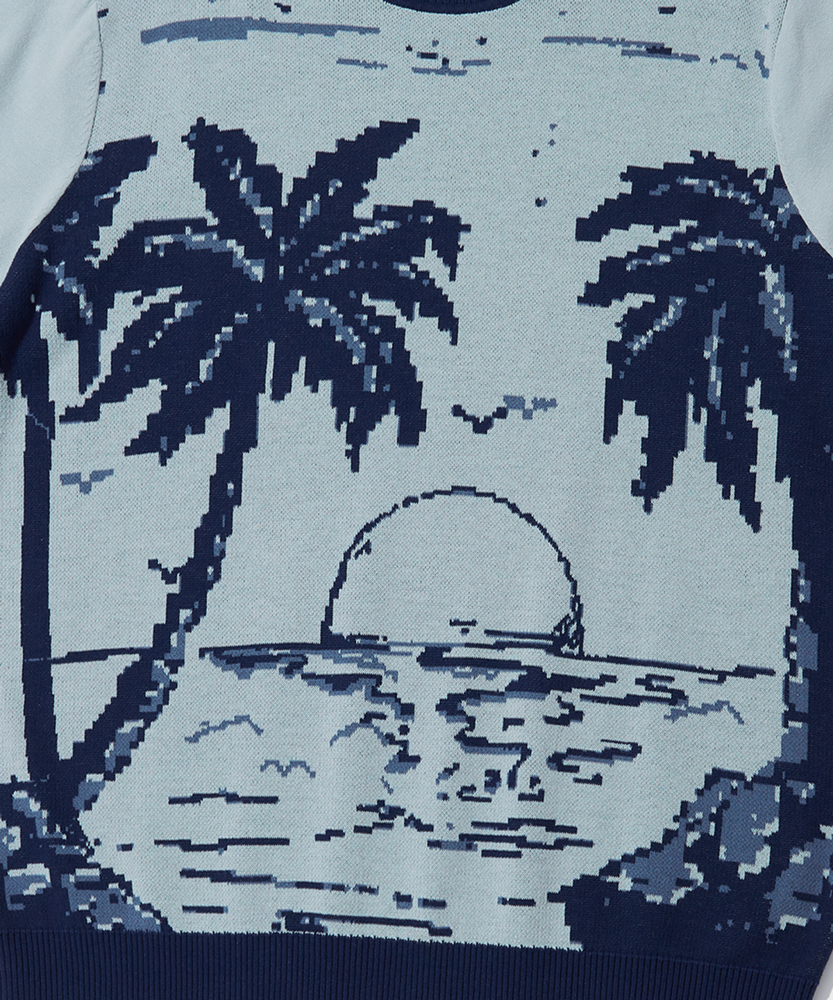 아웃스탠딩(OUTSTANDING) HS JACQUARD KNIT PALM TREE_NAVY
