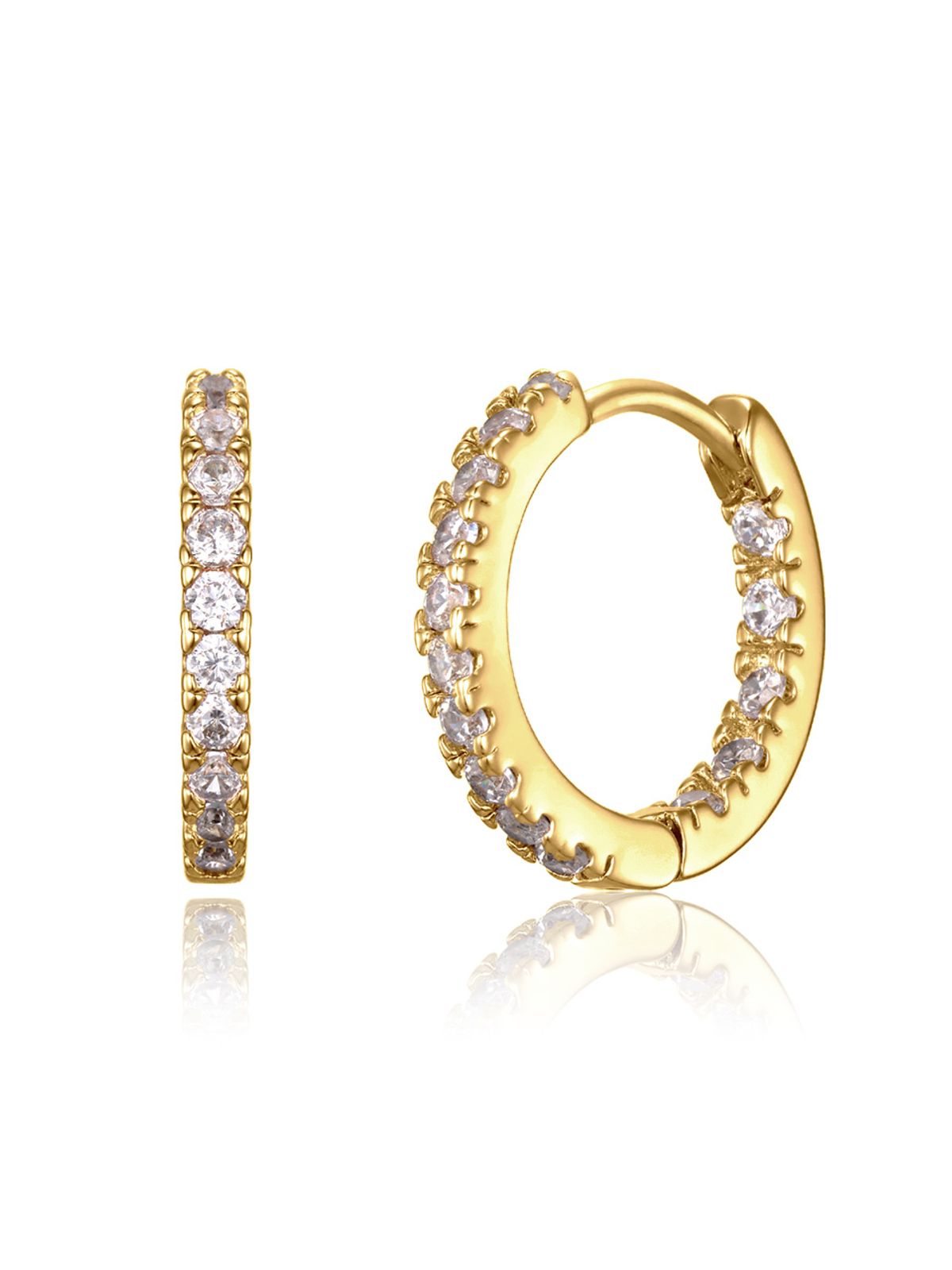엘르주얼리(ELLEJEWELRY) 14K GF 라운드 스톤 귀걸이 ELGPEE570