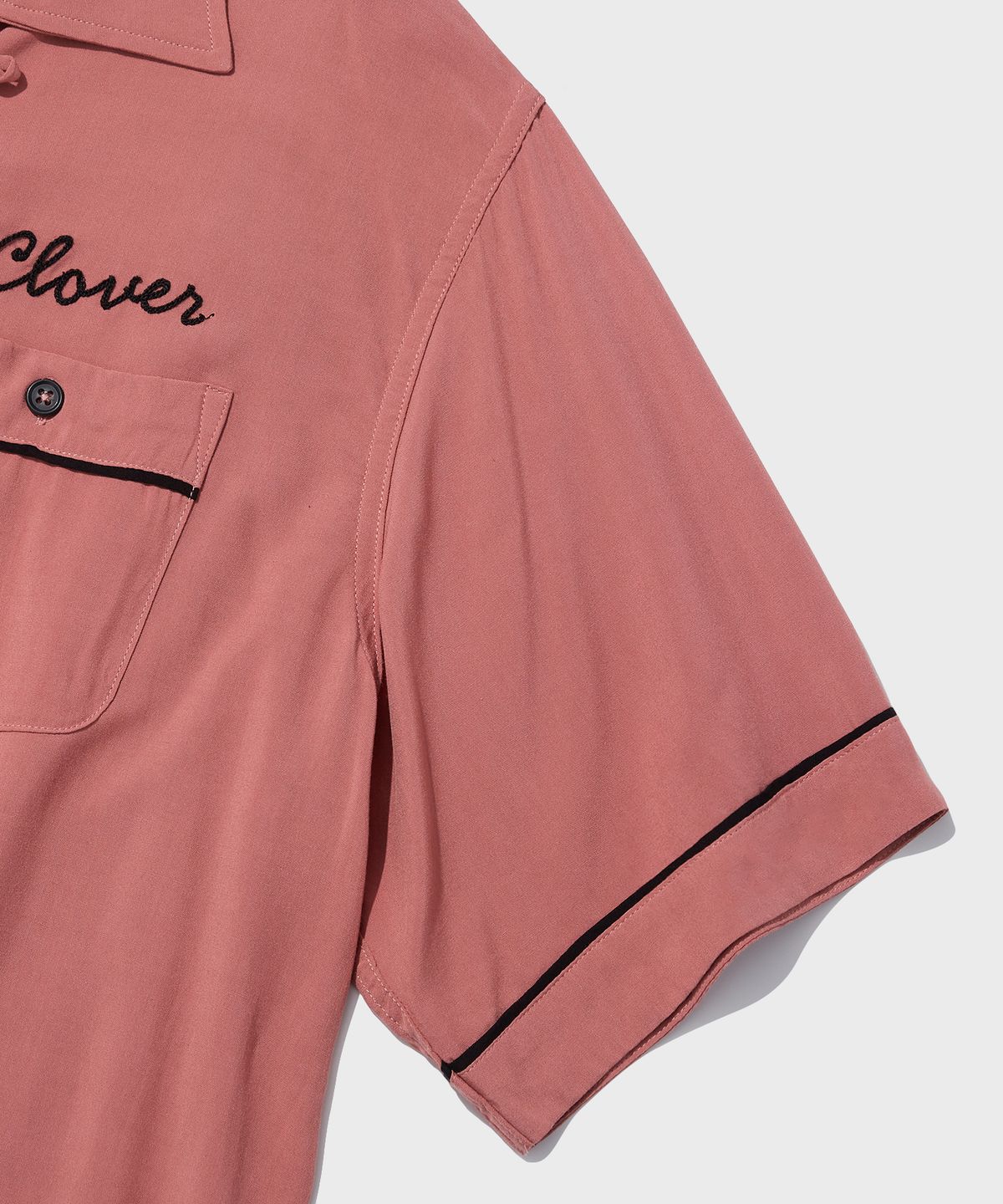아웃스탠딩(OUTSTANDING) VINTAGE RAYON BOWLING HALF SHIRT_PINK